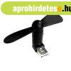 Ventil�tor 2 az 1-ben USB/microUSB fekete