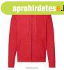 Fruit of the Loom 62-062 cipz�ros, kapucnis pul�ver RED S-XX