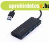 Gembird 4-portos USB 3.1 HUB Black