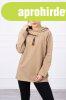 Oversize tunika cipzrral s kapucnival modell 0160 camel sz