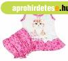 2 r�szes kisl�ny ny�ri szett r�vidnadr�ggal, tunik�val cica 