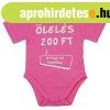 "�lel�s 200 Ft" feliratos r�vid ujj� baba body z�l