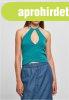 Urban Classics Ladies Short Wraped Neckholder Top watergreen