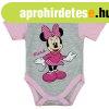 Disney Minnie rvid ujj body (56) - szrke/rzsaszn 
