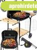 Faszenes kerti grill f�jtat�val stabil szerkezet, leveg�szab