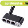Szivargy�jt� eloszt� 3-as 12/24V +USB d�nthet� 94159