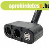 Szivargy�jt� eloszt� d�nthet� 2+2db USB 12V BM033
