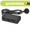 Szivargy�jt� eloszt� 3-as + 4db USB + voltm�r� 12-24V AM0375