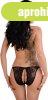 Daring Intimates Natalia Crotchless Cheekini Black, S?M