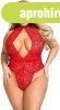 Sexy Elephant Plus Size Red Exquisite Lace Open Cup Teddy, X