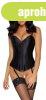 Cottelli Matt Satin Corset 2611465 Black XL