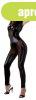 Glossy jumpsuit with sheer inserts and zippers at the chest 