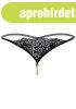 Daring Intimates Pearl Beaded G-String Black, L/XL