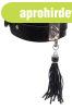KINKY DIVA TEASING TASSEL COLLAR BLACK/SILVER