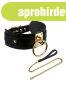 KINKY DIVA O-RING COLLAR + LEASH BLACK/GOLD