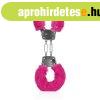 OUCH! Furry Metal Hand Cuffs - Pink