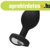 Ouch! Diamond Heart Butt Plug Regular Black