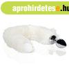 Ouch! by Shots Light-up Fox Tail with Metal Butt Plug - Whit