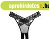 Allure Crotchless Desire Panty Black