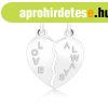 Med�l kett�nek 925-�s ez�stb�l - kett�t�rhet� sz�v, Love Alw