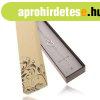 Dobozka nyakl�ncra barna �s vajs�rga sz�nben, tekert levelek