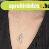 Ez�st nyak�k 925 - angyal med�l, sima ov�lis szem� l�nc