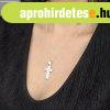 Nyak�k, f�nyes l�nc ov�lis szemekb�l �s fonott kereszt, 925 