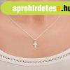 Ez�st nyak�k 925 - l�nc, grav�rozott kereszt, hull�mminta