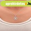 925 ez�st nyak�k, kerek med�l - d�szesen kiv�gott vir�g