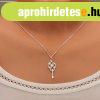925 ez�st nyak�k, l�nc med�llal, f�nyes kulcs