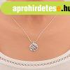925 ez�st nyak�k, l�nc �s kerek med�l, hull�m cirk�ni�kkal k