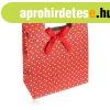 Piros aj�nd�kt�ska pap�rb�l feh�r pontokkal, piros masni