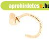 Orrpiercing 14K aranyb�l - hajl�tott, apr� kidomborod� sz�v