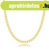 14K s�rga sz�n� arany l�nc - ov�lis szem�, grav�rozott ponto