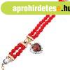 Gy�ngy�s kar�ra, piros gy�ngy�kb�l, sz�vecske, sz�mlap cirk�