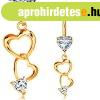 585 arany piercing k�ld�kbe - sz�v k�rvonalak �s �tl�tsz� ci