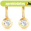 14K arany f�lbeval� - csiszolt �tl�tsz� cirk�nia f�nyes fogl