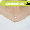 925 ez�st nyakl�nc, f�nyes l�nc, nagy nyomtatott N bet�