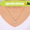 14K arany med�l - sz�v, egyik fele gy�ngyh�zzal, kerek cirk�