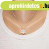 925 ez�st nyakl�nc, r�z �s ez�st sz�n� csillag v�gatokkal
