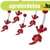 K�ld�k piercing - goly�, piros gy�k cirk�ni�kkal