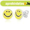 925 ez�st f�lbeval� - mosolyg� smiley s�rga f�nym�zzal d�sz�
