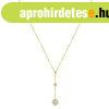 14K s�rga arany nyakl�nc - k�t csillog� �tl�tsz� cirk�nia fo
