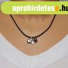 Nyakl�nc ? kaucsuk szalag 925 ez�st med�lokkal, sz�v, gy�ngy