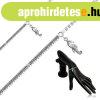 925 Ez�st kark�t� - sz�gletes l�nc, ov�lis l�ncszemek,csik�h