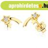 14K arany gy�m�nt f�lbeval� - f�nyes hull�csillag, tiszta, k