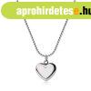 Ac�l nyakl�nc, ez�st sz�n� - finom l�nc, med�l sz�v sziv�rv�