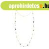 Hossz� nyakl�nc 585 s�rga aranyb�l - sz�nes ov�lis cirk�ni�k