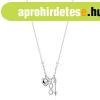 925 ez�st nyakl�nc - fekete brili�ns, sz�v, v�gtelen szimb�l