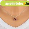 925 ez�st nyakl�nc - piros turmalin, sima �vekkel, v�kony l�
